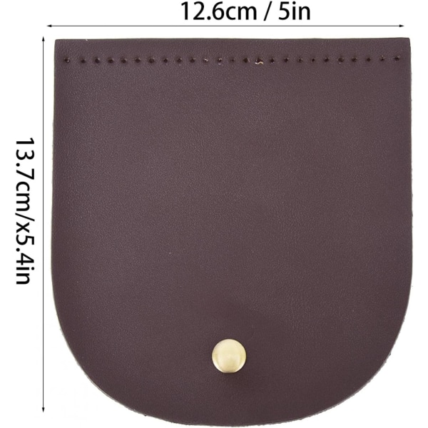 Läder DIY sömnadstillbehör, väska flip cover split läder magnetlås (kaffe) Coffee