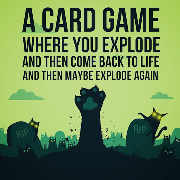 Zombie Kittens kortspel av Exploding Kittens - Roliga familjekortspel för vuxna, tonåringar och barn för nattlig underhållning, 2-5 spelare