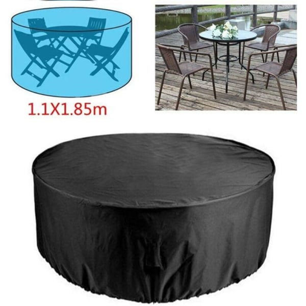 Cirkulär cover utomhus, UV- cover och dammtät matstol 230x110cm, som visas på bilden