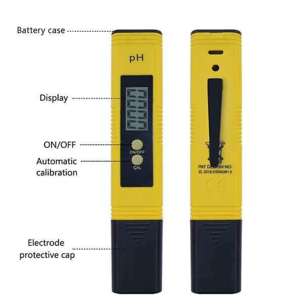 pH-test digital penna mätare bärbar stor LCD pH-testare 0,01 upplösning