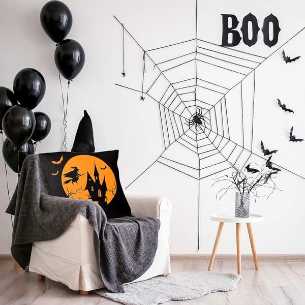 4 st Halloween Pumpa Spöke Kuddfodral Soffafodral Linne Kuddfodral