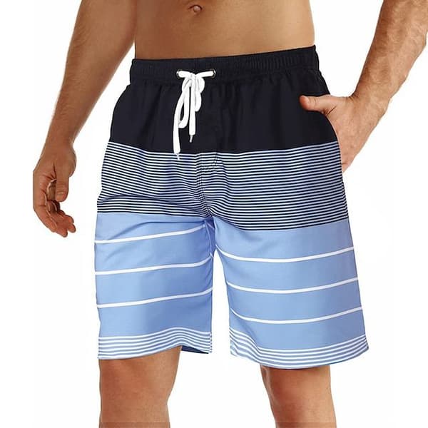 Badeshorts til mænd, strandshorts, boardshorts, hurtigtørrende til sommer