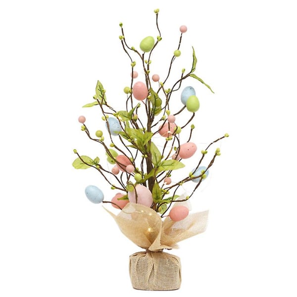 Påskglödträd 45cm Ljus Träd Ljus Grenar Inomhus LED Påsk Dekoration Träd Batteridrivet color 1