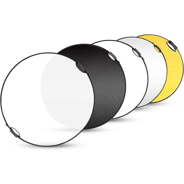 Bärbar 24" (60 cm) hopfällbar rund fotoljusplatta fotoreflektor 60cm