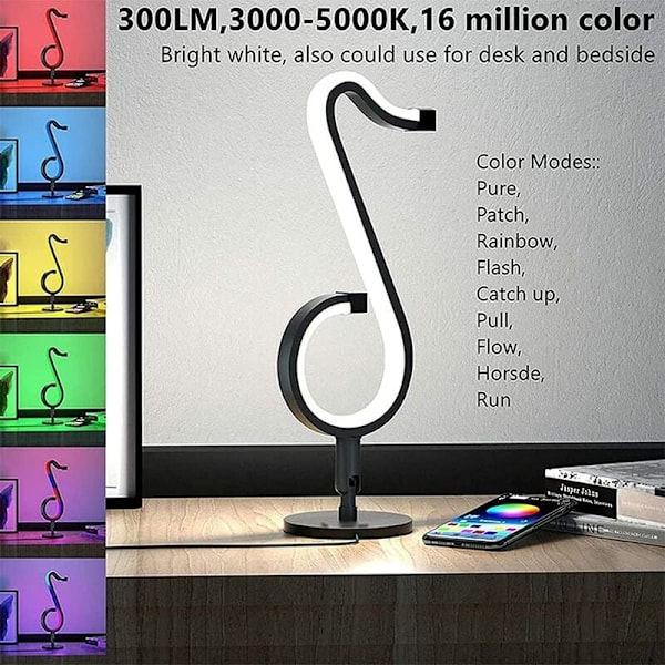 Notmagisk RGB-ljus, stort färgskiftande skrivbordsljus, flerfärgad rumsnattlampa, lämplig för barnrum och vardagsrum