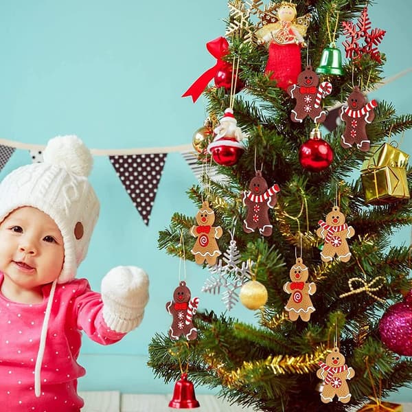 Pepparkaksgubbe Julgransprydnad Hänge 11 st (Stil B) color 2