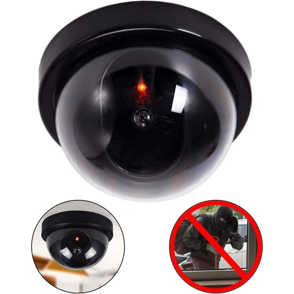 Varor Säkerhetskamera falsk kamera med rött LED-ljus bedrägligt äkta för väggtak