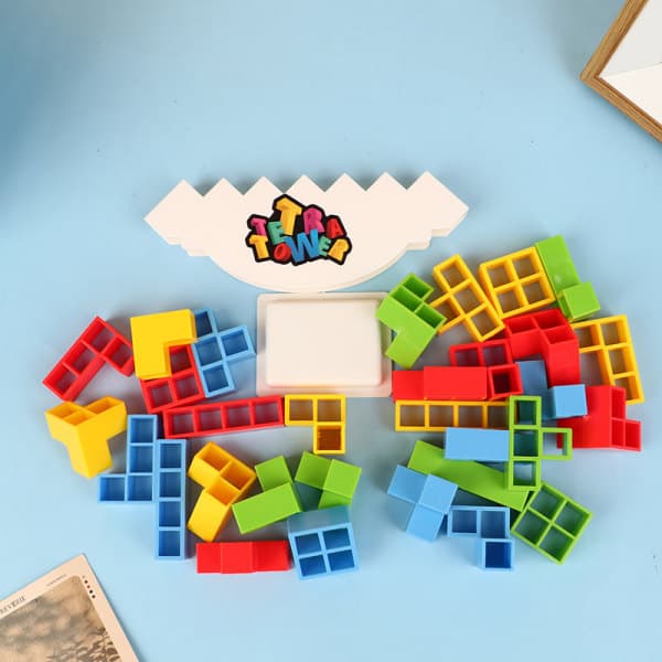 Tetra Tower Spel Stapla Block Stapla Block Balans Endast 32 Stycken 32 Pieces