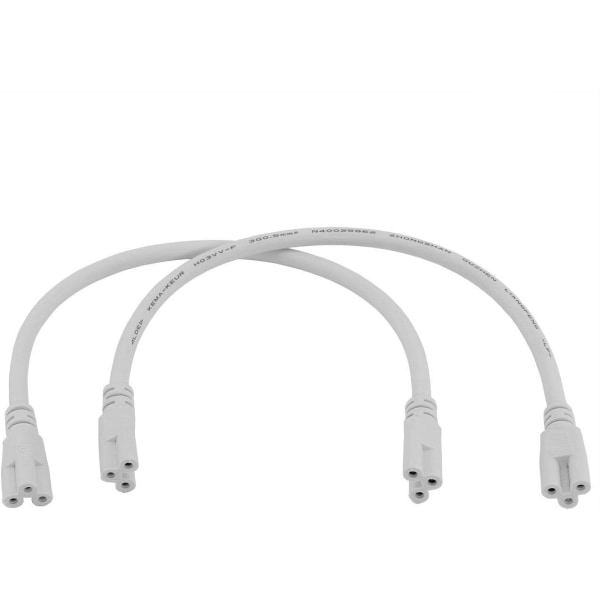 LED Lysrör rörkontakt 3 håls kabel (vit) 2 st