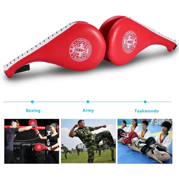 1 par Kick Target Pad Taekwondo Kick Pads Kickboxing Träning Karate Kicking Target Pad（röd）