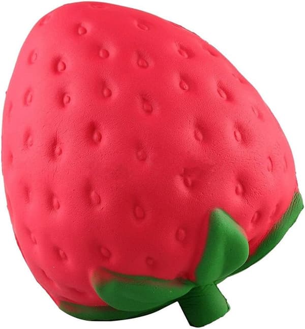 Saktekrypende Squishy Skive Kawaii Squishy Jordbærleke Saktekrypende Håndleddsleke (12cm) 12cm