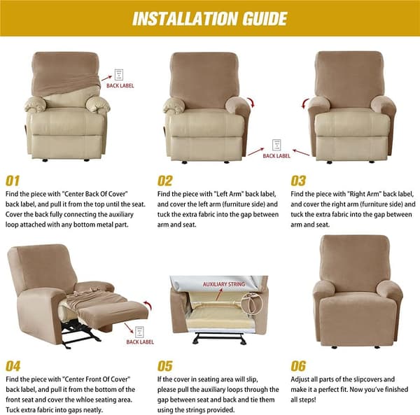 Halkskyddat sofföverdrag med sidoficka, tvättbart möbelskydd (beige) beige