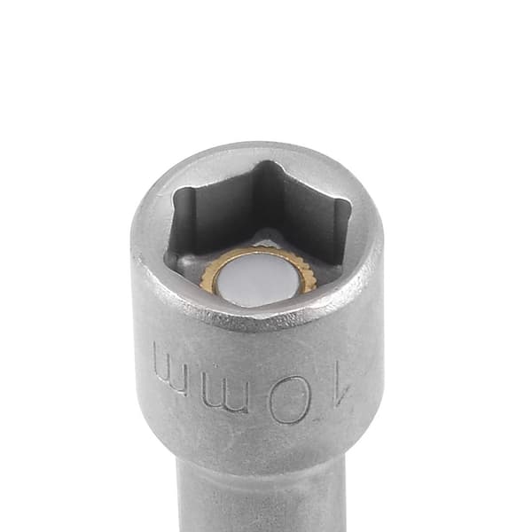 2 stk 1/4\" sekskantet hurtigskift 10 mm magnetisk muttertrekkerbor, 65 mm lengde, metrisk