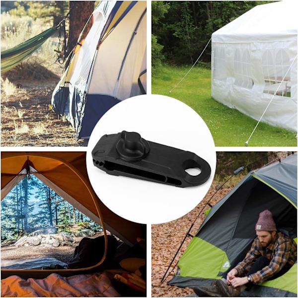 12 st låsklämmor Multifunktion för Camping Campingaktiviteter(svart) Black