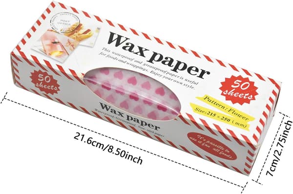 50 ark matpapir, bivoksduker matpapir, voksduker til sandwichbrød hamburger