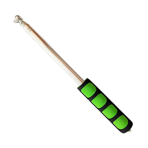 Bärbar hopfällbar stång 79 tum rostfritt stål teleskopisk flaggstång (grön svart) Green black