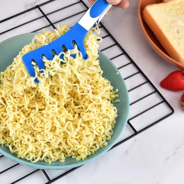 Non-Stick Silikone Nudel Tang Rustfrit Stål Grill Spaghetti Klips