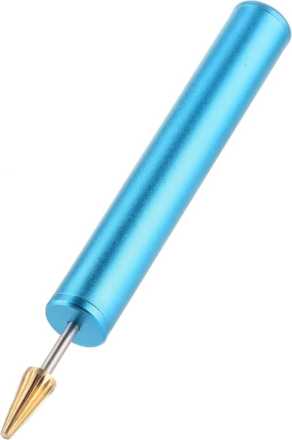 Læderhåndværk Kantfarverulle, rustfrit stål top kantfarverullepen [blå] Blue
