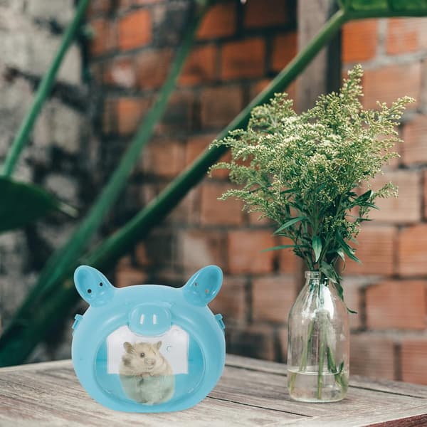 Bärbar hamsterbur, blå Blue
