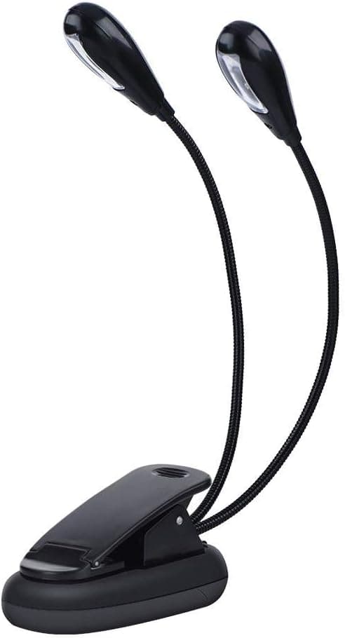 Musikkstativ LED-lys Mini dobbeltarmlys Justerbart leselys med USB-kabel lampe (8 perler) 8 Beads