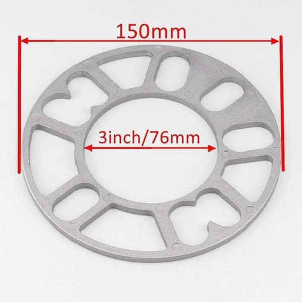 Hjulafstandsstykker Pladelegering Aluminium 4 5 Bolte til Bil Universal Pakke med 4 (8mm) 8mm