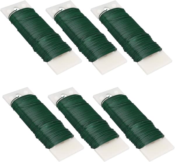 6 pakker 228 yards 22 gauge grøn fleksibel tråd til håndværk 6pcs
