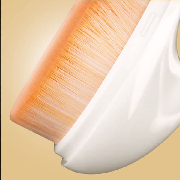 Makeupbørste Kabuki Ansigtsblush Flydende Pudder Foundationbørste til Blending af Flydende (Hvid) White