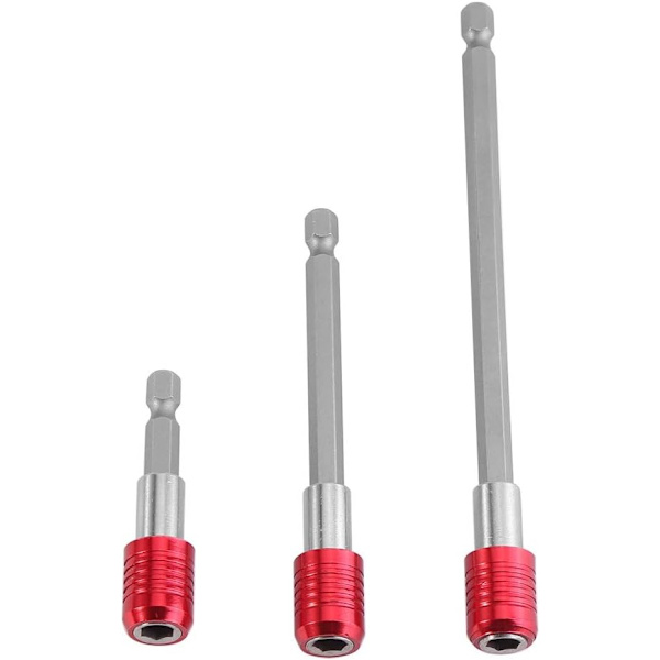 1/4\" Hex Shank Magnetisk Borrhållare Förlängning för Elektriska Borrmaskiner (Röd) 3 st Red