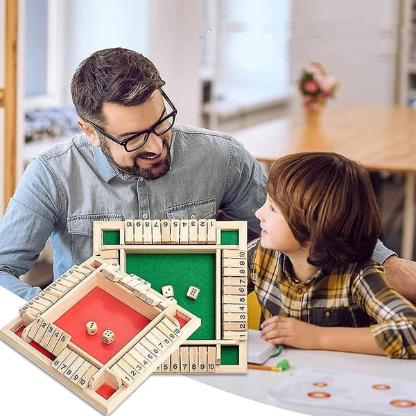 Traditionelt Shut The Box Spil til 4 Spillere Digital Flop Spil Pub Brætspil red