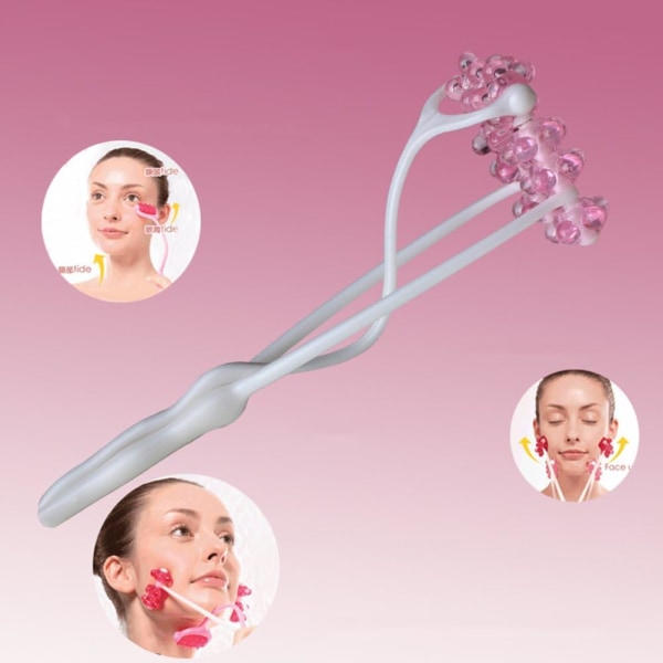 2-i-1 Face Up Roller Mjuk ansiktsmassager Hudvårdsverktyg för bantning Ta bort hakhalsen