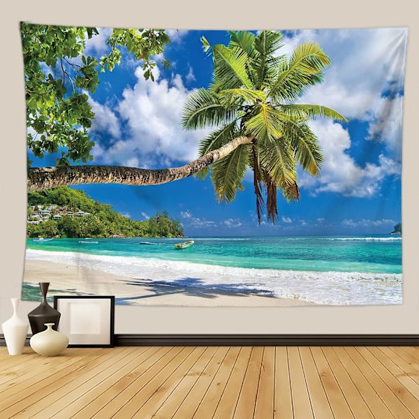 Kuststrand klar havslandskap heminredning gobeläng 150x200cm (avsnitt B) 150*200cm