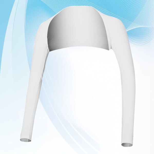 Cool Arm Sleeves Dam Förlängt Anti-UV kylskydd Kläder för golfkörning - Storlek XL (Vit)