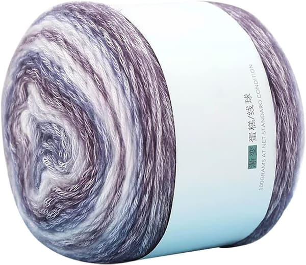 100 g uldgarn til strikning, blødt håndstrikkegarn, farvegradientgarn til strikning (stil 2) color 4