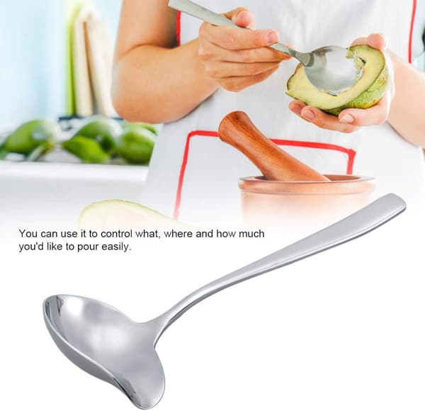 19 cm, scoop, daglig line sauceske, sauceske i rustfrit stål