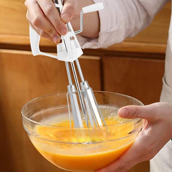 Husholdnings 10 tommer håndmixer i rustfrit stål (hvid) 1 stk. White