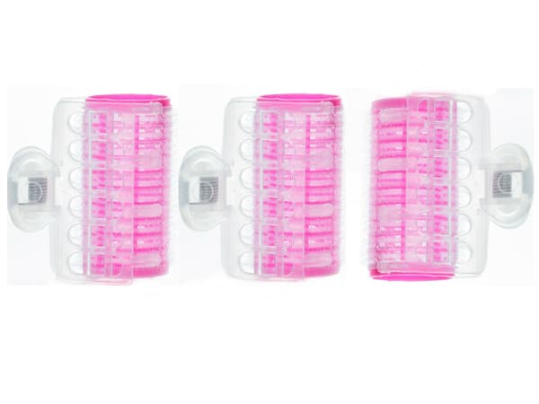 3-pak stylingværktøjer pandehårskrøller med clips (pink, stor)