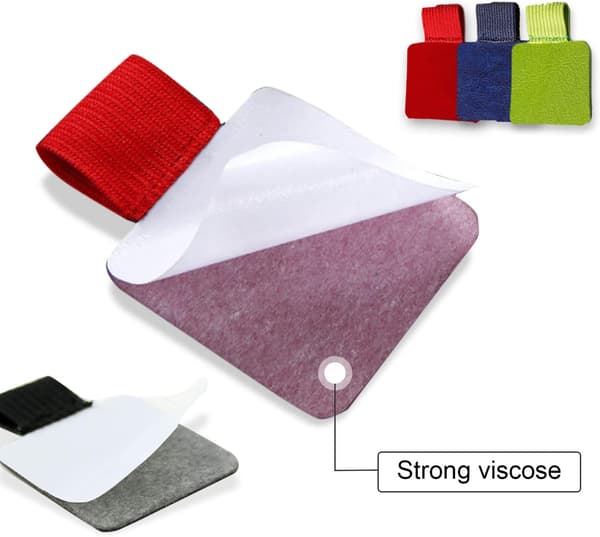 Notatbok selvklebende pennring elastisk pennholder (tilfeldig farge) 8 stk
