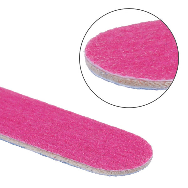 Paket med 100 engångs dubbelsidiga nagelfilar 180/240 grit, Mini dubbelsidig nagelfil
