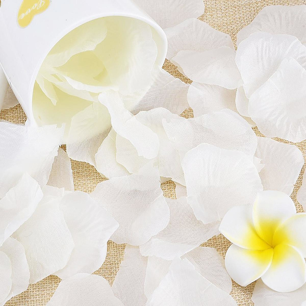 4000 stycken elfenbensfärgade sidenrosblad konstgjorda blommor bröllopsfestdekorationer