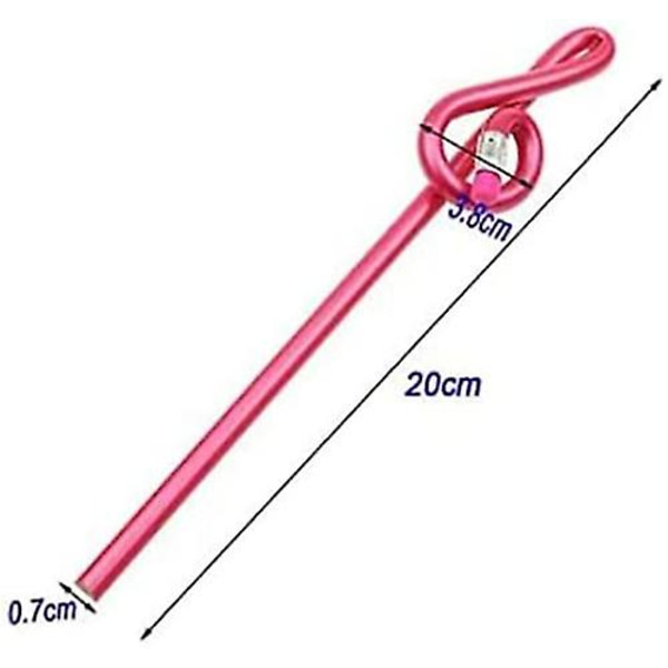 7-pack diskantklavpennor, tecknad notform penna set, giftset med giftpennor för barn, studenter, kontor