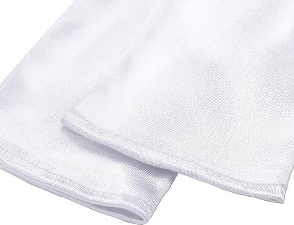 Aftenhandske damehandske lang satin gant bryllup satin kjole tilbehør til aften elastisk størrelse 52 (hvid) White