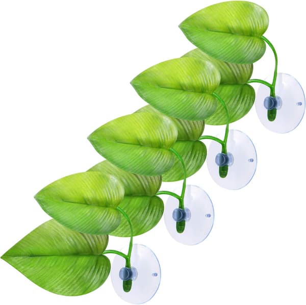 4 stk. akvariedekorasjon landskapsarbeid akvarium simulering betta blader