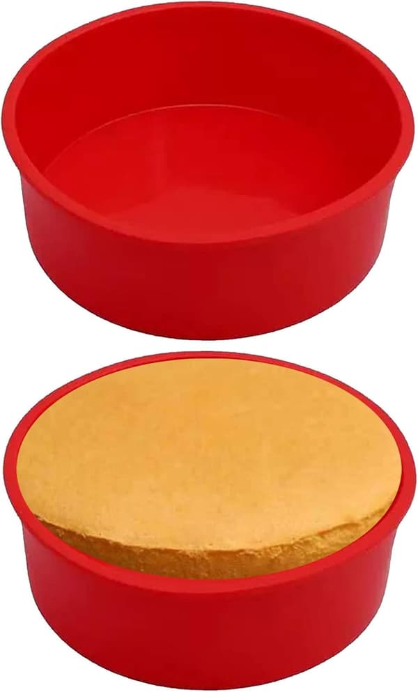 Silikon kakeform Diamantbunn kakeform Rund bakeform for grønnsakspizza 2 stk