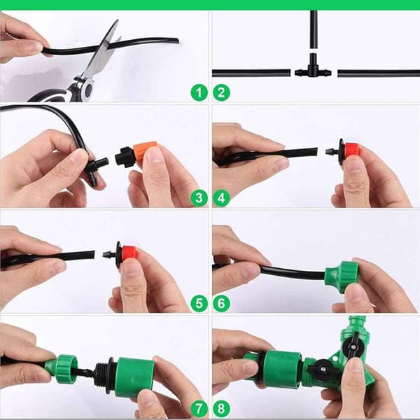 100ft/30M DIY växtförstoftningsmunstycke droppbevattningskit bevattningsslangkit