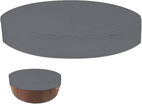 Ulkona pyöreä kylpyamme vedenpitävä ja pölytiivis suojus 190X30cm (harmaa) 1kpl grey 190*30cm