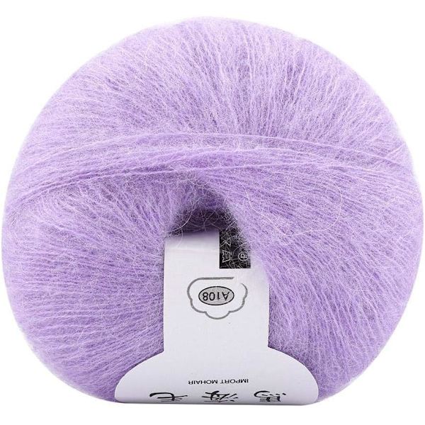 Mjuk Angola plysch mohair kashmir stickning ullgarn rosa lång ull stickning garn color 2