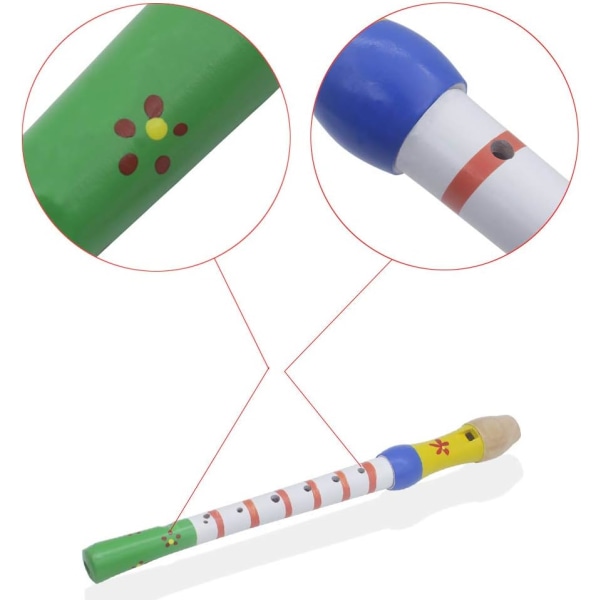 Träföljare 8 hål sopranflöjt flöjt musikinstrument för barn