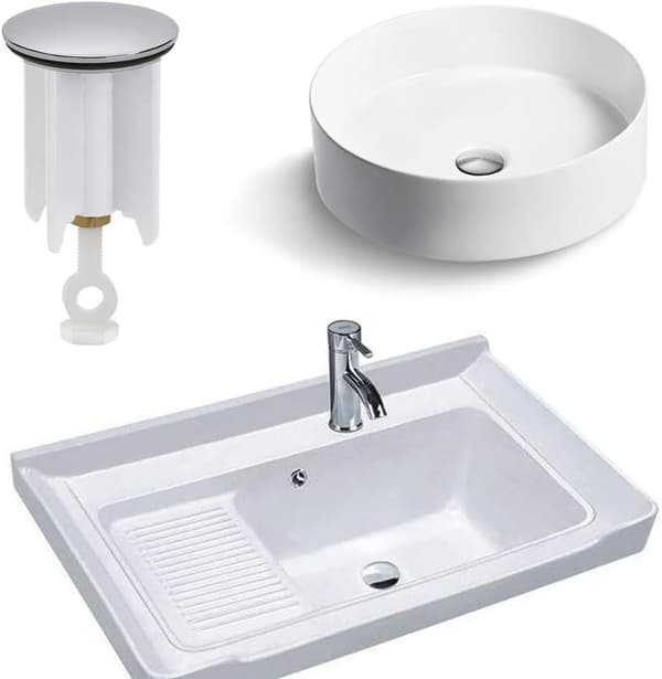 40 mm avløpsplugg, høydejusterbar, laget av messing, gummi, plast, rustfri