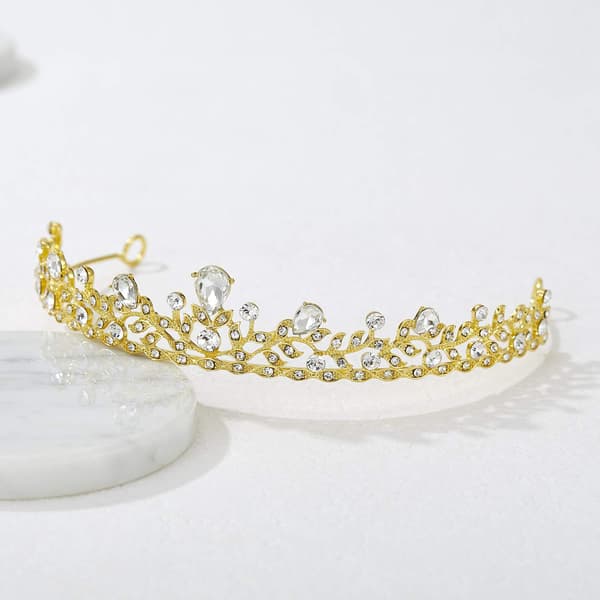 Kristallprinsesskrona Rhinestone Brudkrona Bröllop