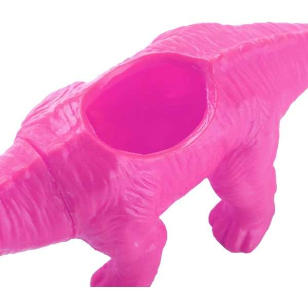 Mini Brachiosaurus Plastkruka Dräneringshål Vas Bord Dekoration (ros röd) Rose Red